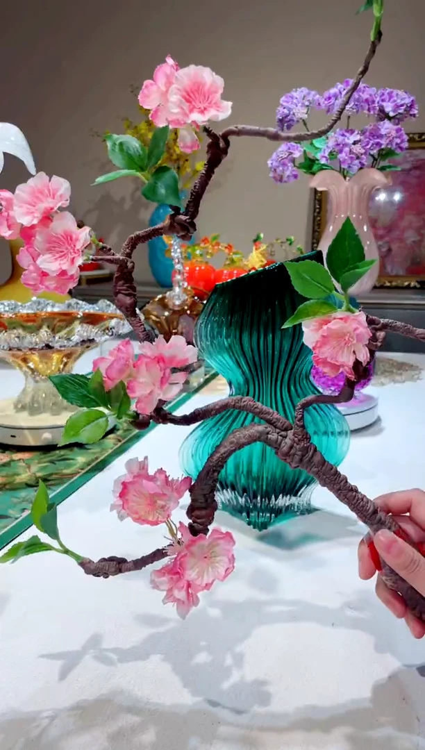 琉璃手工艺品   粉色梅花一只