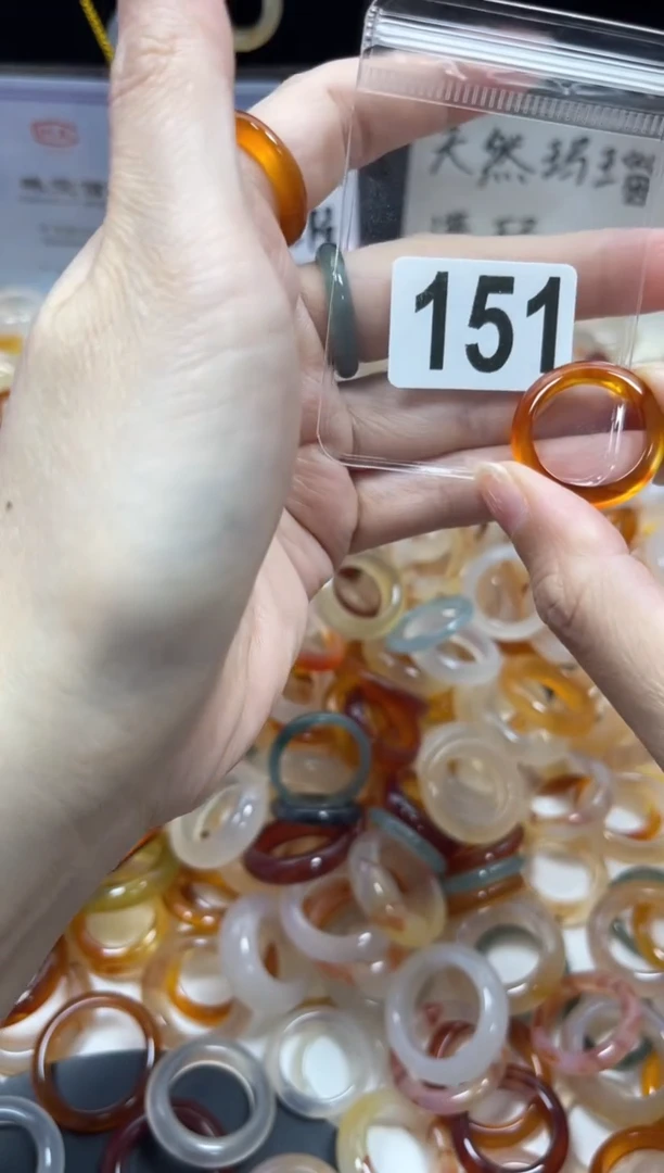 玛瑙/玉髓戒圈未镶嵌151/15