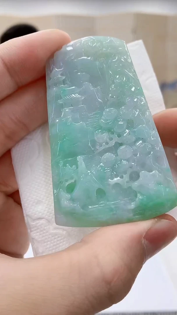 【闪购商品】定制翡翠未镶嵌5152bb-毛货挂件145