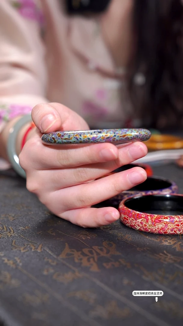 非遗漆器大漆木胎手镯