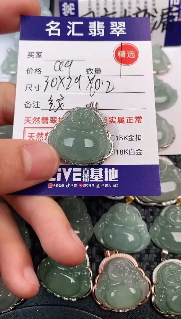 颈饰银S925镶嵌翡翠·