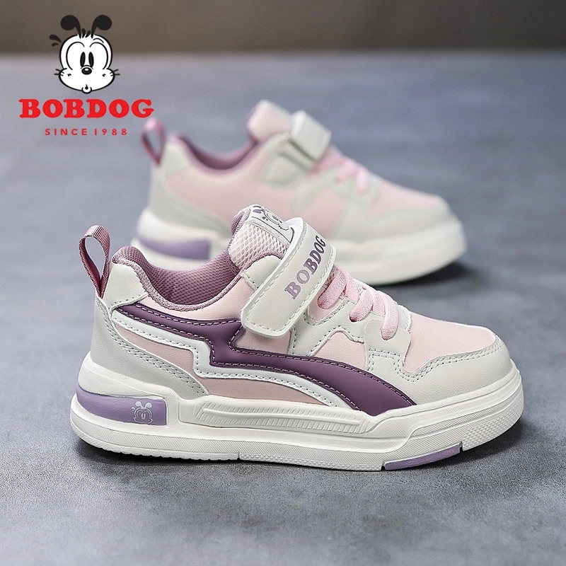 巴布豆儿童鞋男童板鞋女童运动鞋3到6岁新款皮面防水大童鞋6-12岁