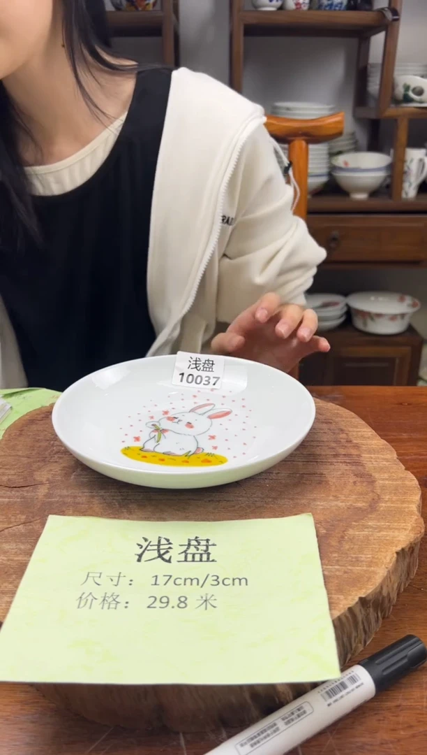 瓷片 手绘（浅盘）10037