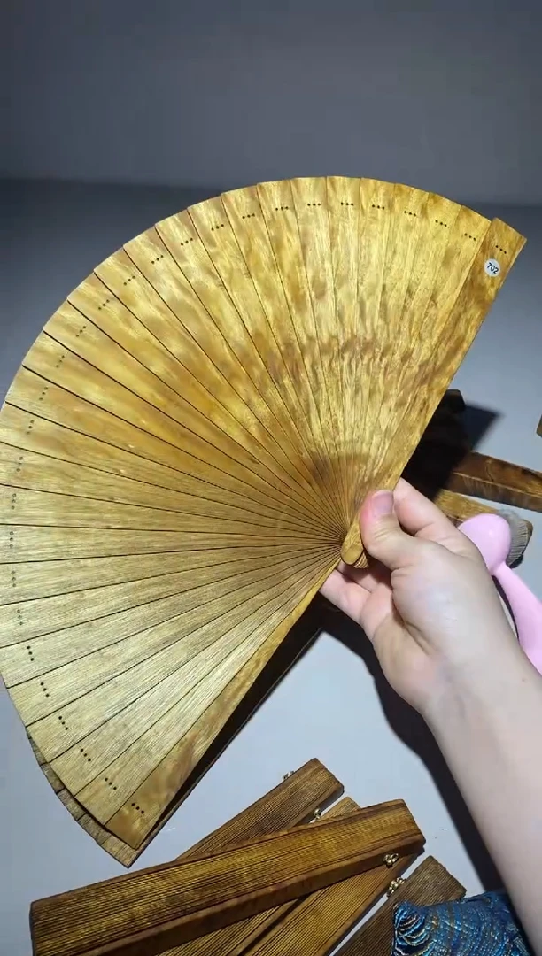 金丝楠21cm金丝楠木小叶桢楠扇702