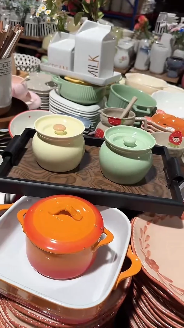 陶瓷2个奶油炖盅微瑕 凑满20元包邮