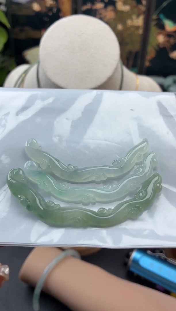 翡翠未镶嵌颈饰69号玉璜【多样性发其一】