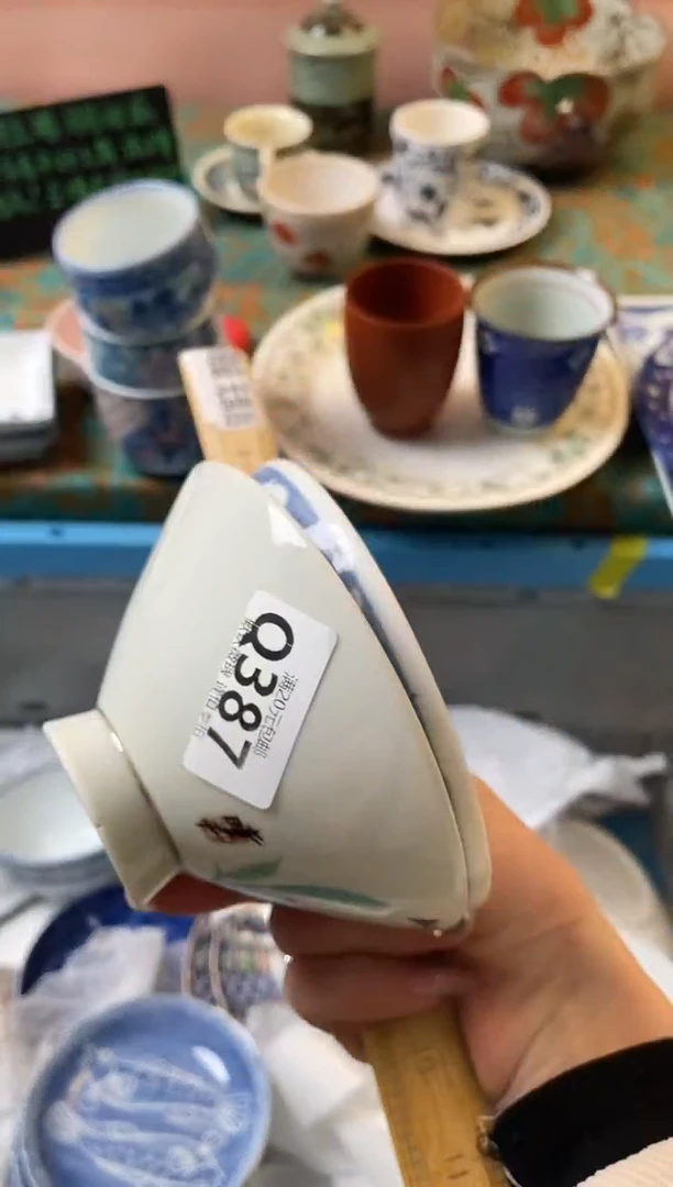 瓷片远***色瓷器瓷器Q387