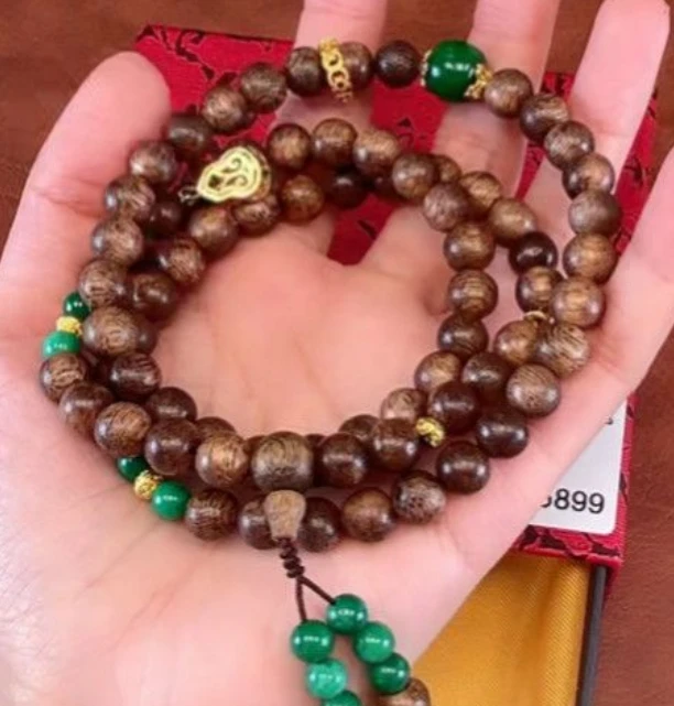 增香沉香木0039-多圈沉香木手串(带礼盒)愿