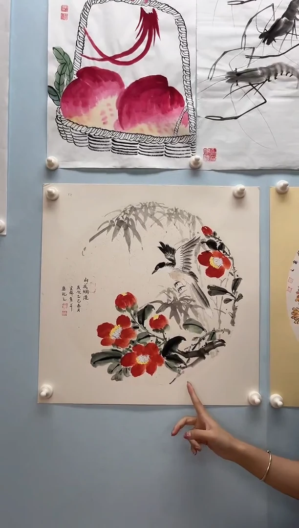 国画许宜锦老师花鸟