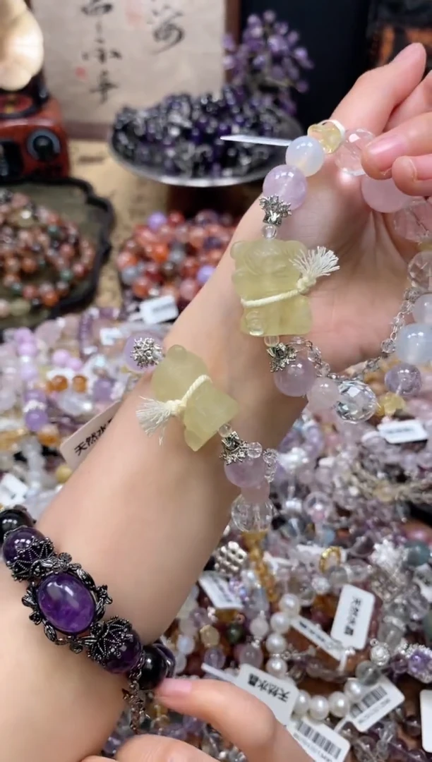 【闪购商品】黄晶手链未镶嵌215手串