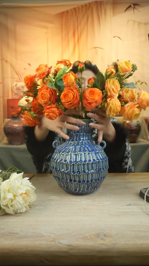 高25口8高温陶瓷花瓶花器