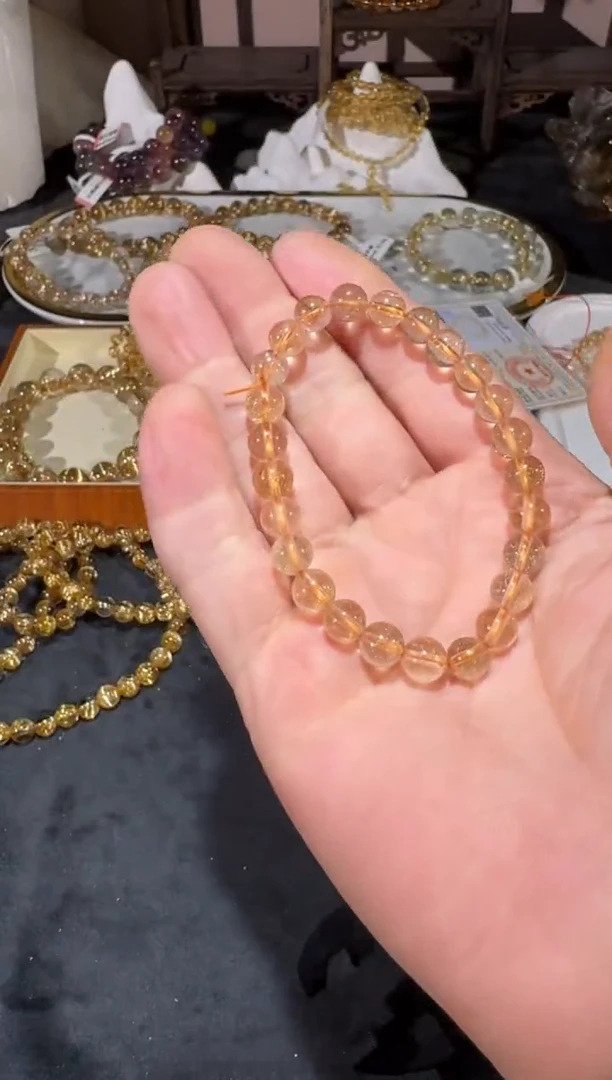 未镶嵌手串发晶SJ-984金发晶