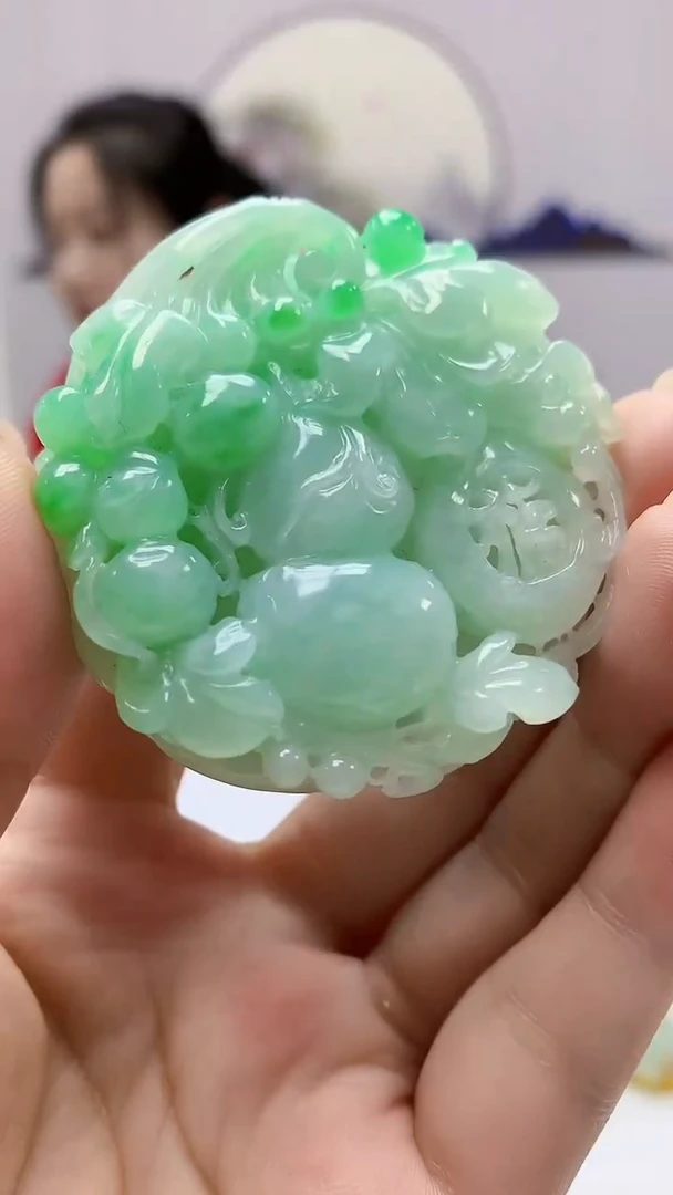 【闪购商品】定制翡翠未镶嵌4902ms-毛货126葫芦