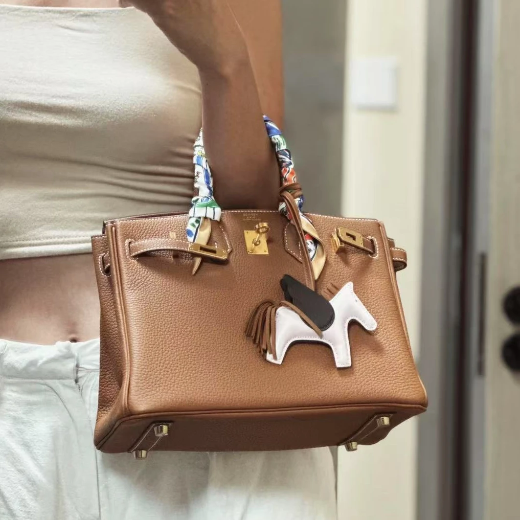 99新 Hermes/爱马仕 Birkin25 金棕金扣 TOGO皮 C刻