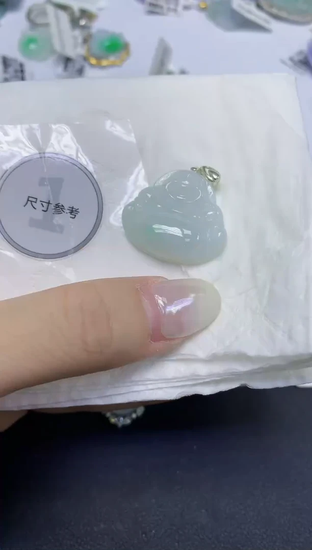 颈饰未镶嵌翡翠天然缅甸翡翠A货百元以上9元证书费自理