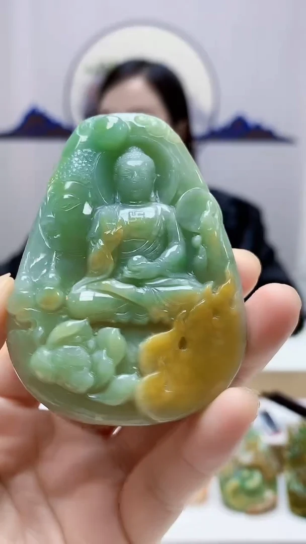 未镶嵌定制翡翠4852DD-毛货挂件123