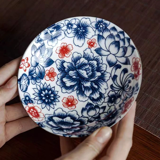 牡丹花高足果盘F3