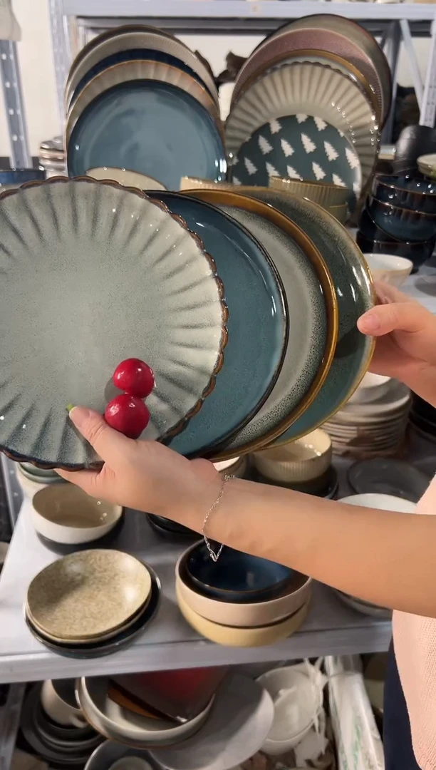 陶瓷外贸尾货瑕疵满20包邮X4 小盘组合