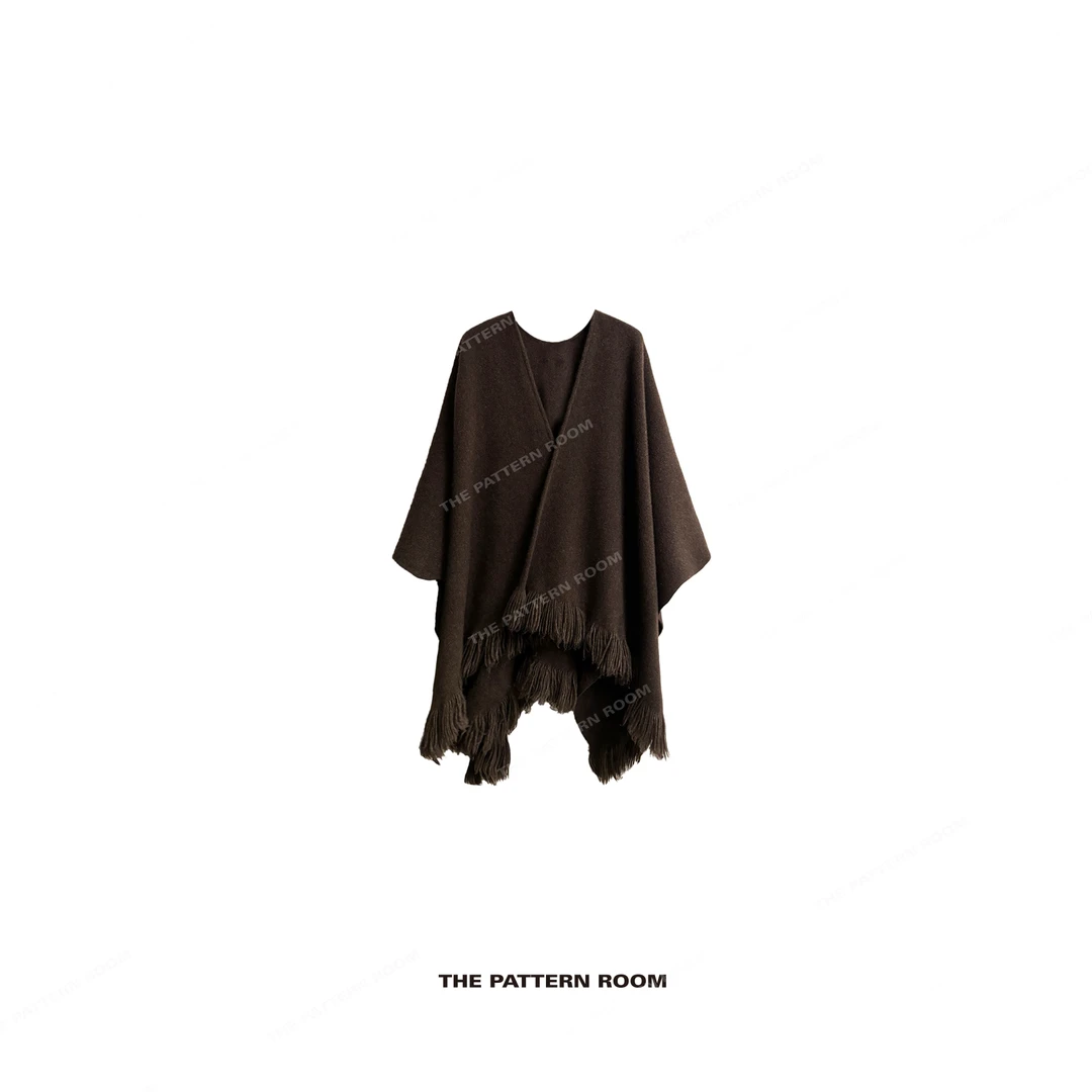 The pattern room | 织物之美暖檀木流苏柔织披肩斗篷