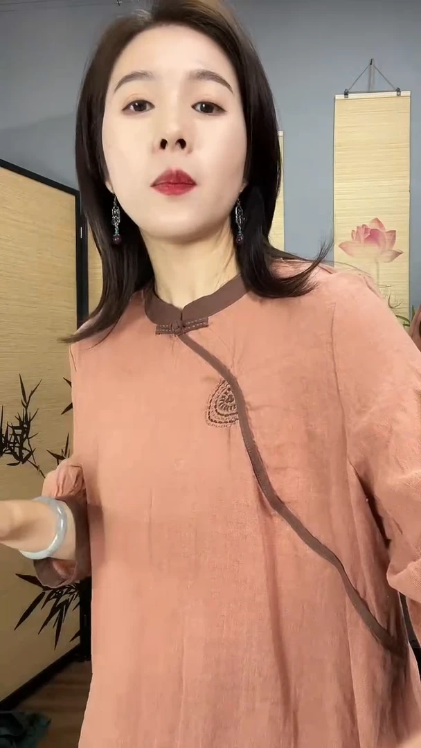 复古国风刺绣衬衫