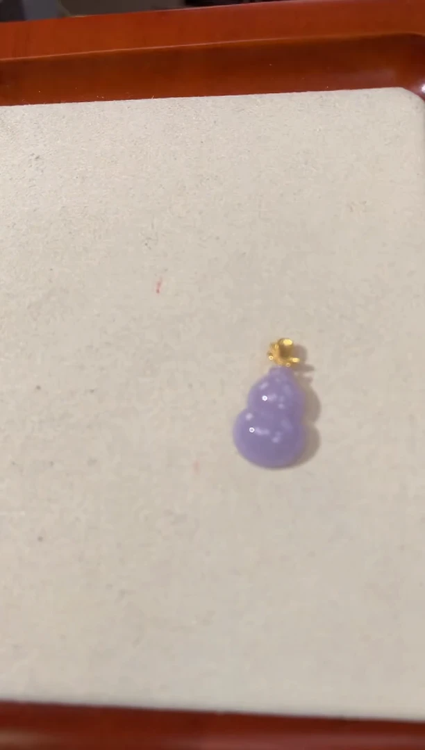 【闪购商品】翡翠颈饰18K金镶嵌天然缅甸a货翡翠