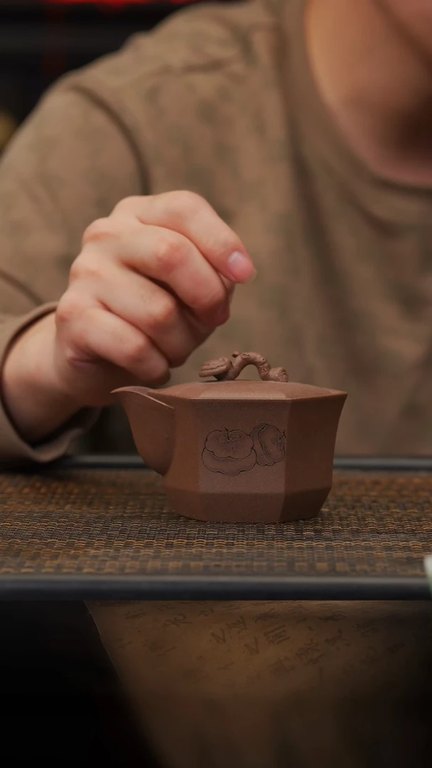 【闪购商品】紫砂茶壶55空山造器  匋斋（宝瓶手抓如柿）