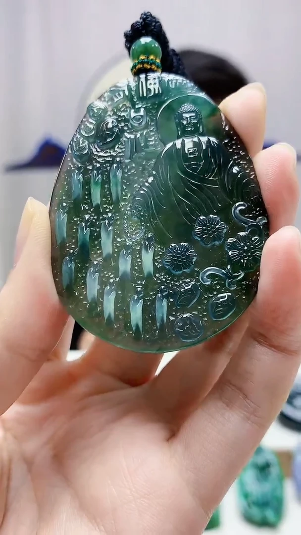 未镶嵌定制翡翠4917zm-毛货挂件人物174