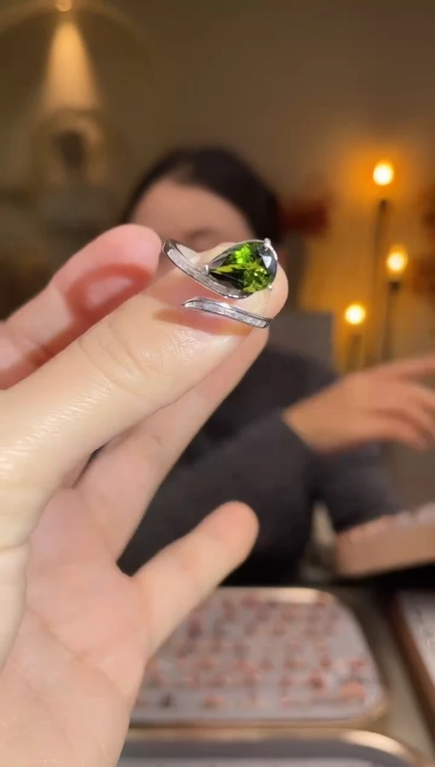 银S925镶嵌手饰碧玺手饰