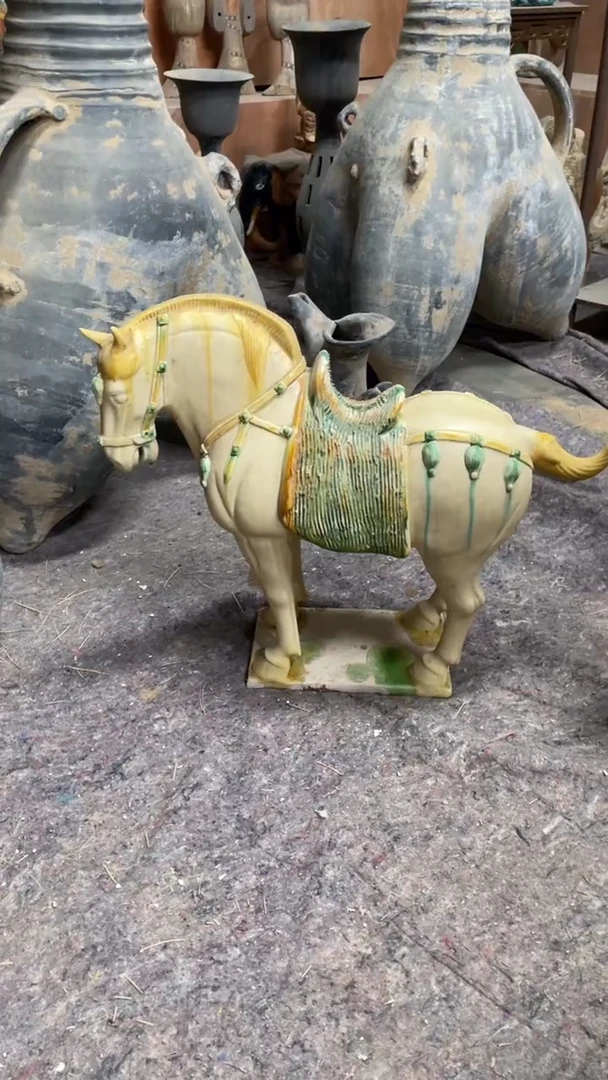 陶瓷花***头唐三彩陶瓷品