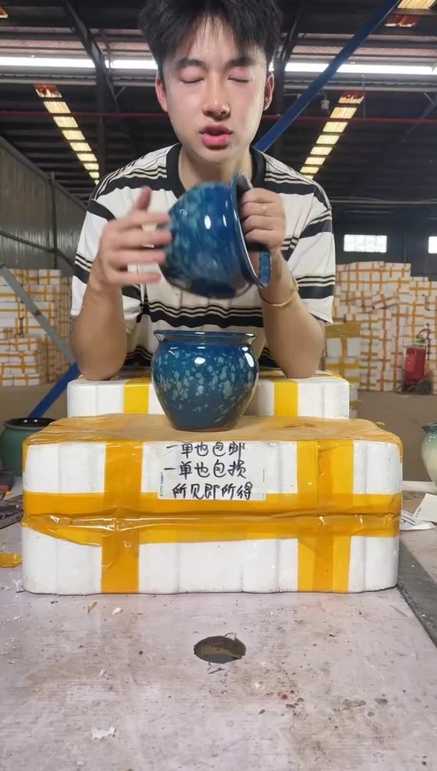 紫砂花盆宜兴紫砂粗陶花盆14*13