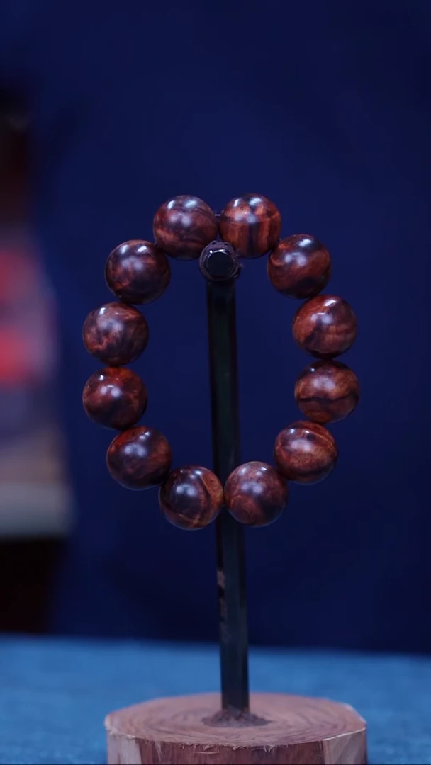 黄花梨/降香黄檀海南黄花梨褶皱影子纹2.0手串