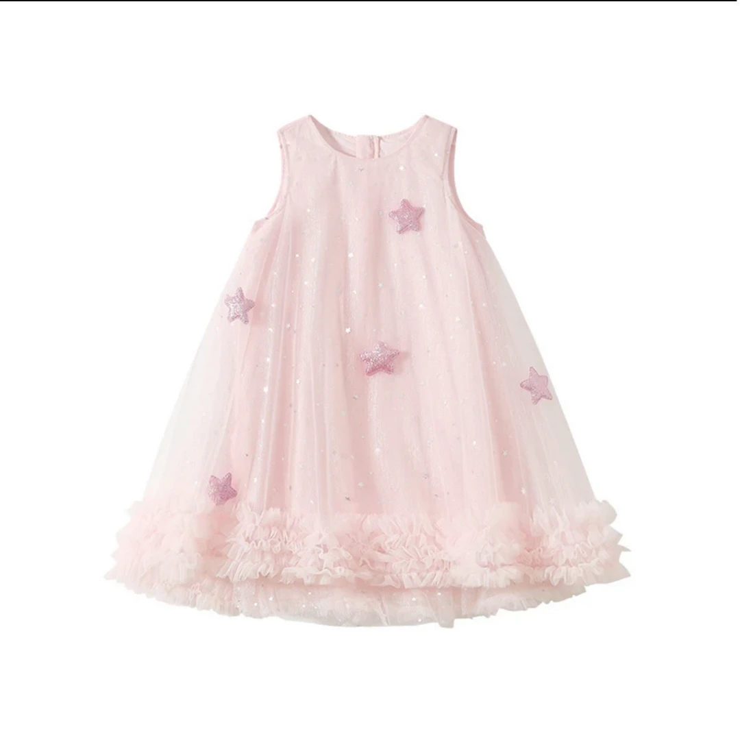 【MyGirl我的女孩】【夏款】女童五角星礼服连衣裙TXQL471M