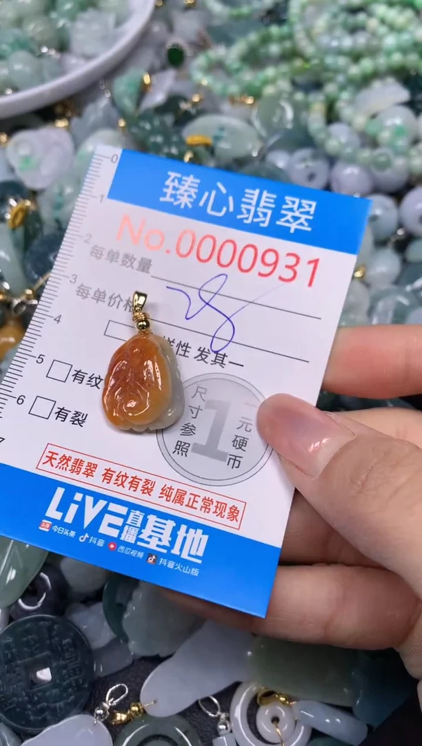 【闪购商品】翡翠颈饰未镶嵌含绳000931