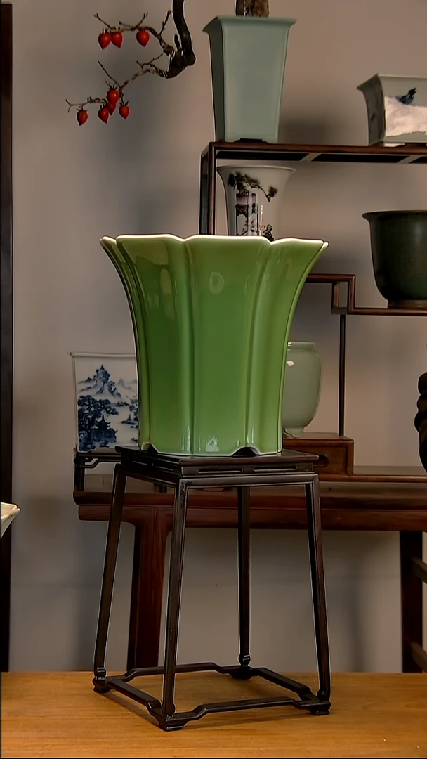 约*逊景德镇手工陶瓷花盆--不带托盘哦