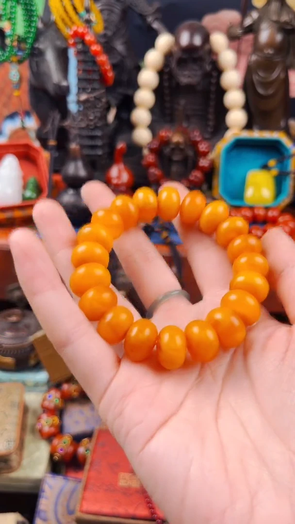 【闪购商品】蜜蜡裸石未镶嵌飞飞直播推荐精品 棕算盘