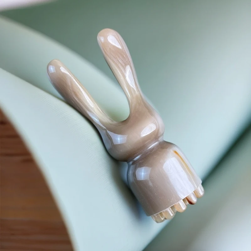 琦萱天然正品白牦牛角兔子莲蓬面部刮板鼻刮按摩礼品刮痧美容珠珠