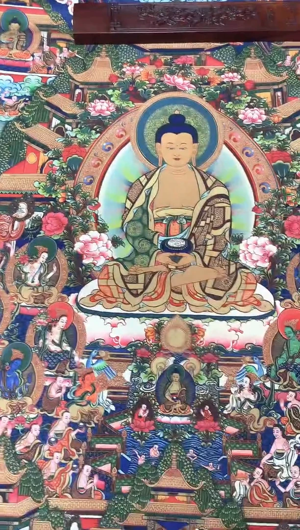 卷轴画139释迦摩尼净土