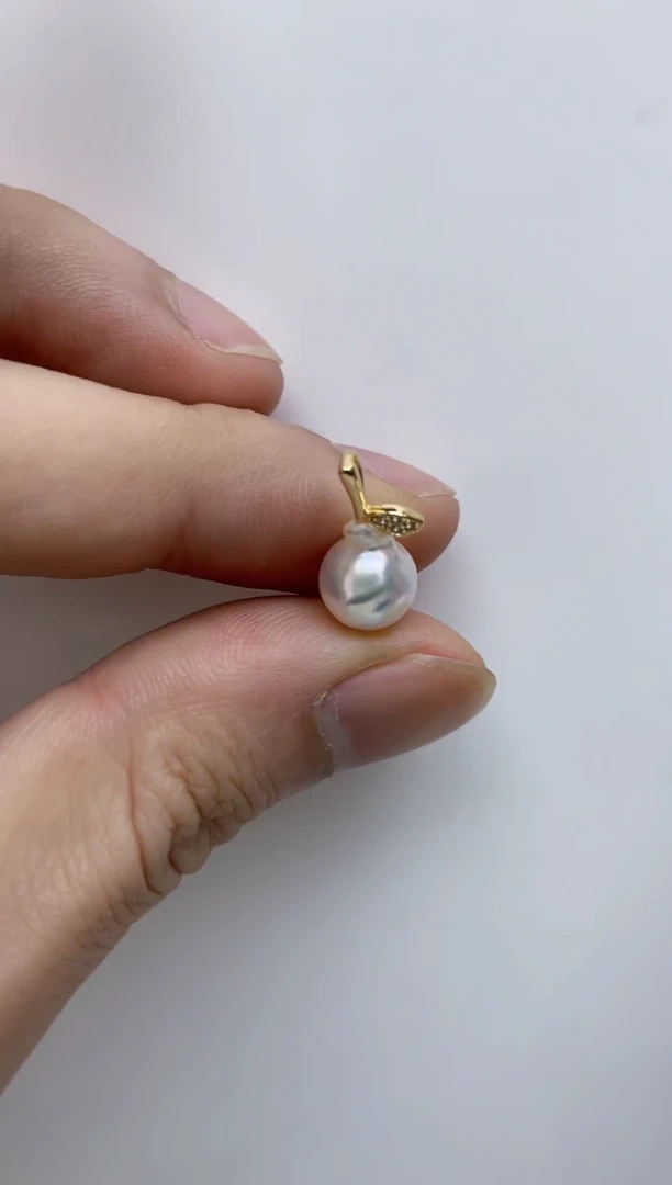 颈饰银S925镶嵌海水珍珠