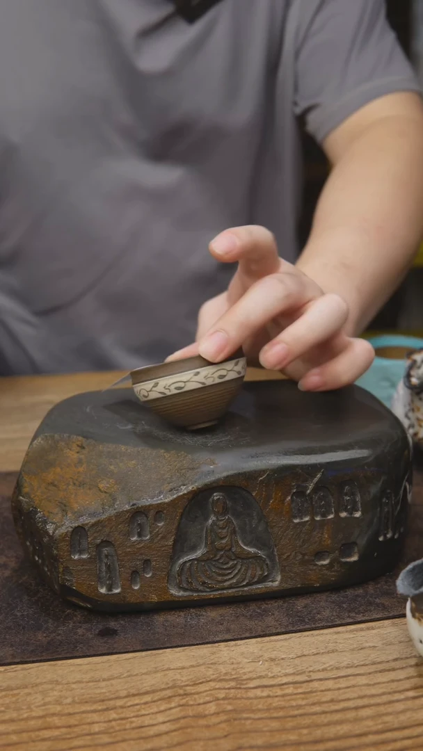 陶八工手工茶具叶子杯008