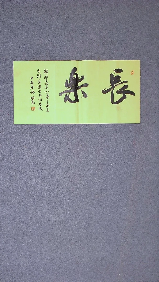 书法杨瑞宽 河南南阳69*34两平尺二字