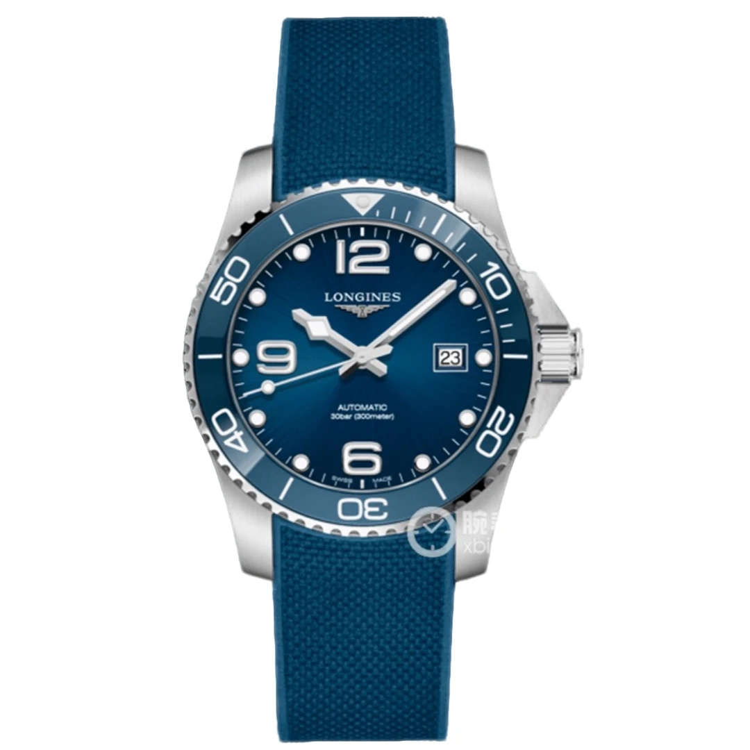 99新 Longines/浪琴 康卡斯潜水自动机械腕表 41盘 L3.781.4.96.9