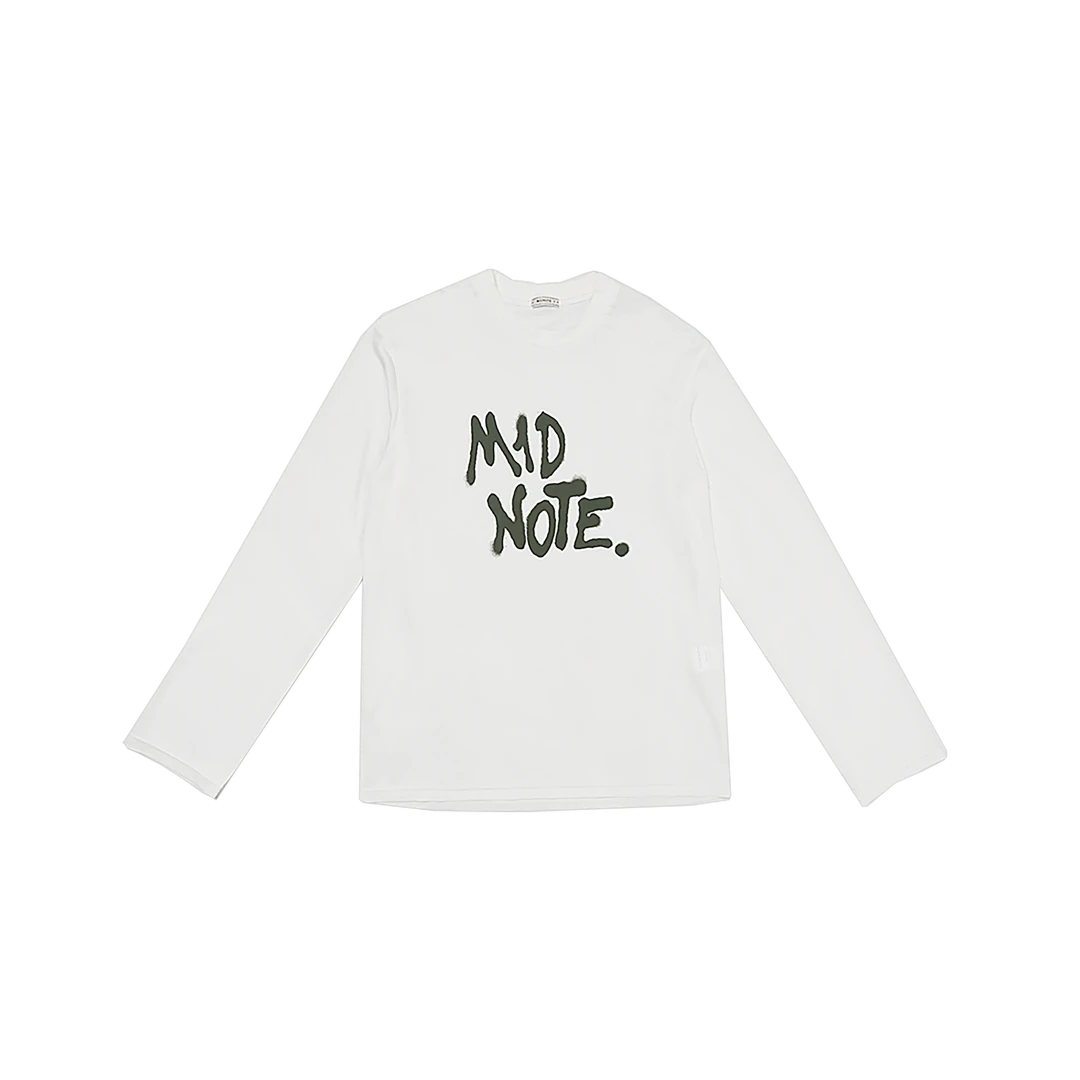 M1DNOTE 喷墨LOGO印花长袖T恤
