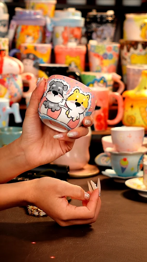 景德镇手工手绘杯杯