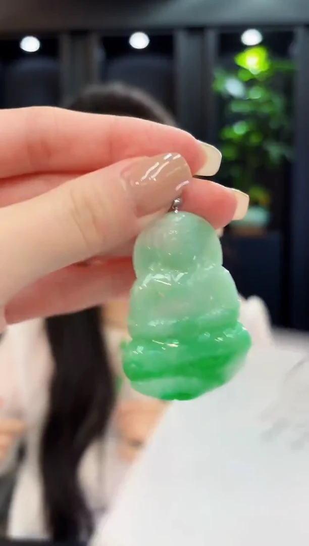 吊坠(不含链)18K金镶嵌翡翠 缅料A货/支持复检/一件