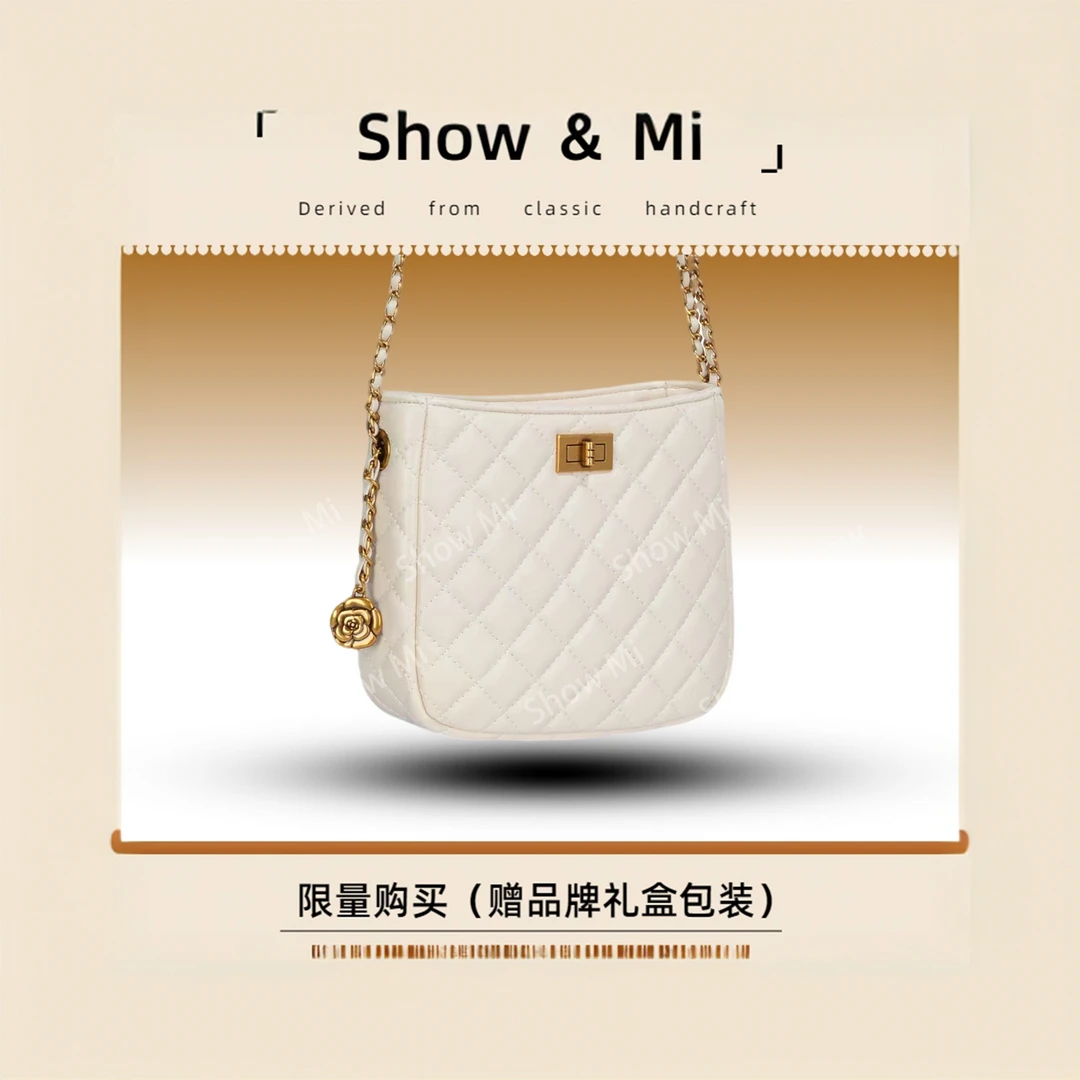 RAIN.CUN【Show Mi】GQ-7729-白色-轻奢小众时尚百搭女士包包sm