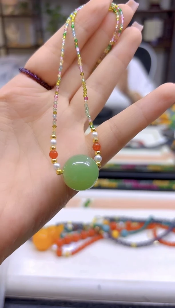 未镶嵌颈饰碧玺DIY款X510