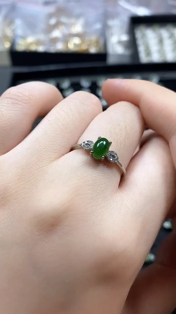 和田玉（碧玉）戒指未镶嵌多样性发货拍一发一