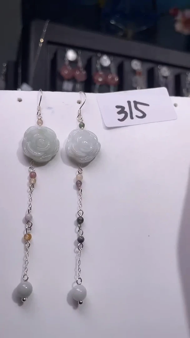 银S925镶嵌耳饰紫晶喜欢拍