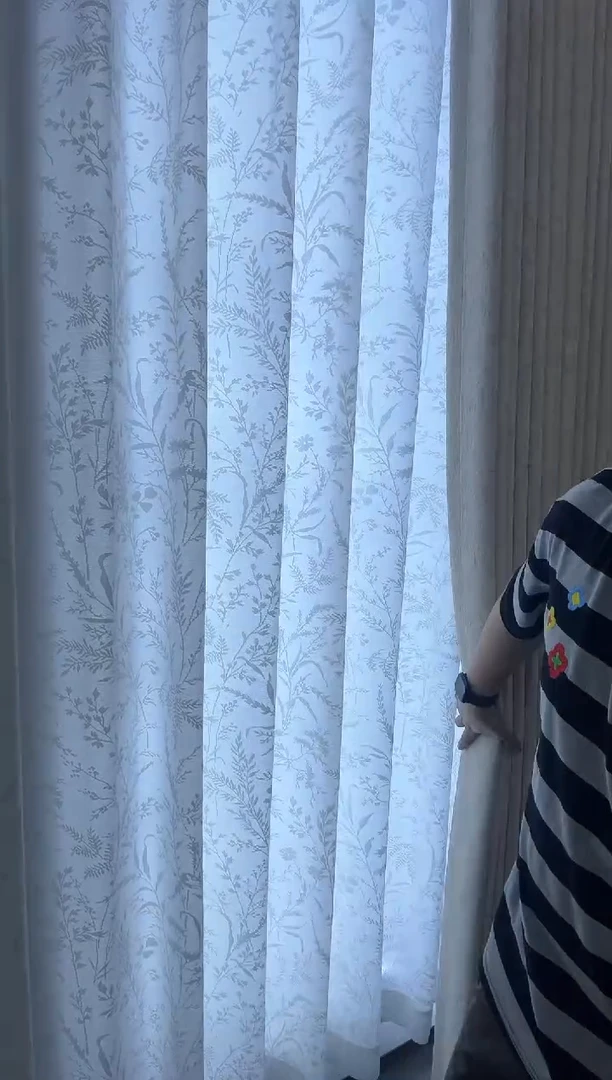 雪尼尔镜面繁枝白6米*2.7