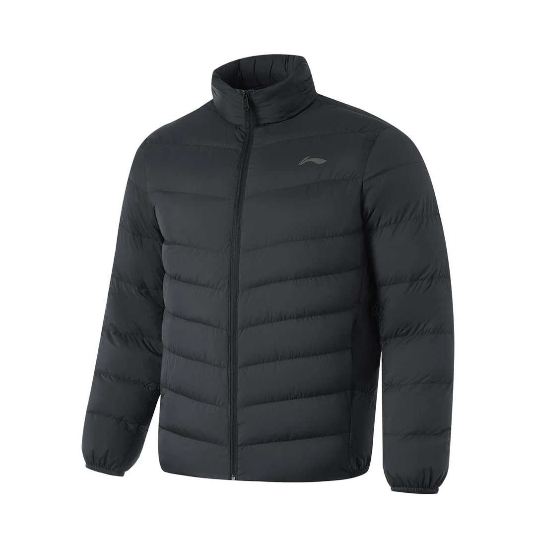 李宁短羽绒服90%鸭绒男女冬新款立体裁剪简约百搭运动外套AYMU091